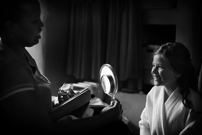 Safari wedding flower girl