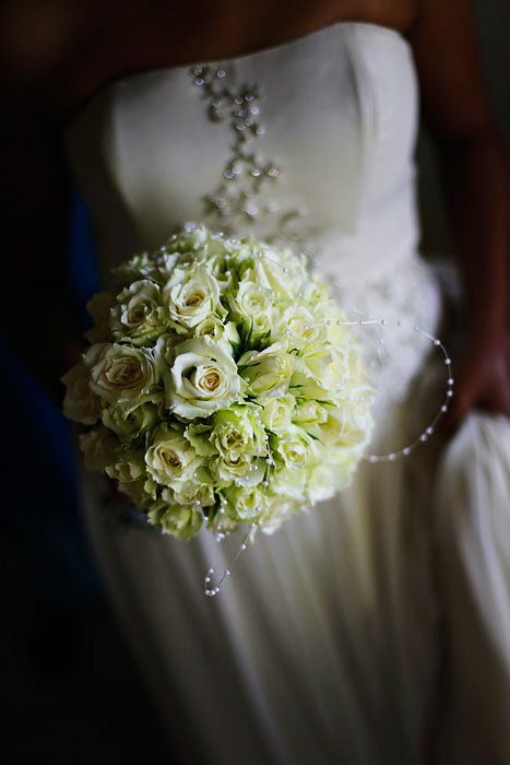 bride and flower bouquet