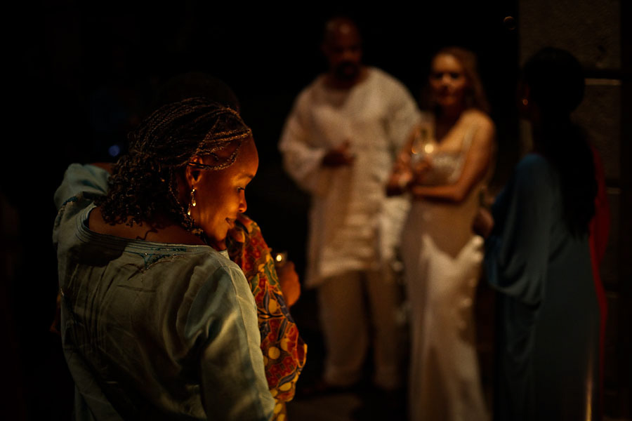 Late night dancing after a wonderful wedding dinner