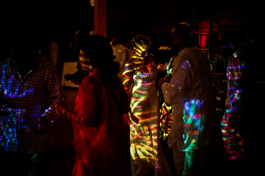 Dancing at a wedding reception near Le Telfair